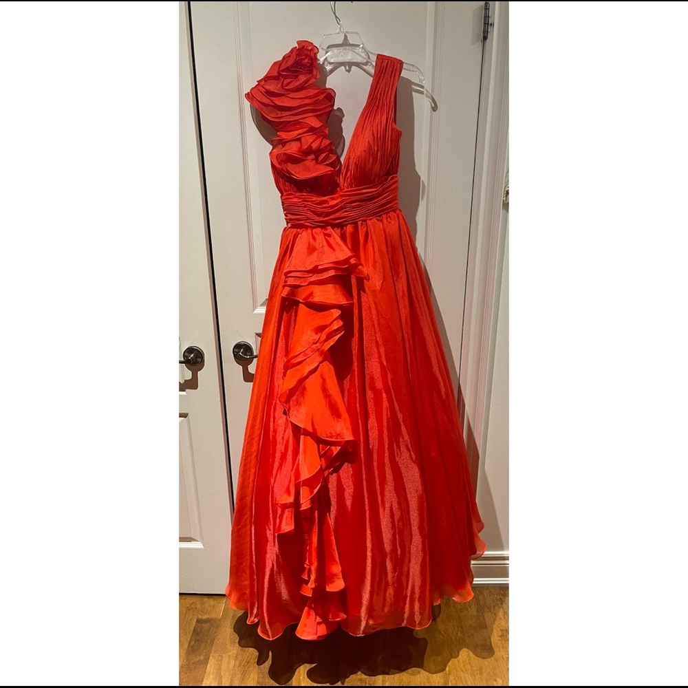 Coral formal dress